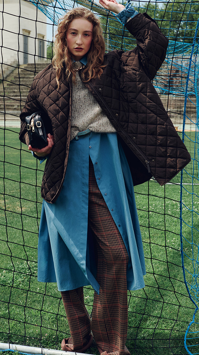 Steppjacke aus wasserabweisendem Taft