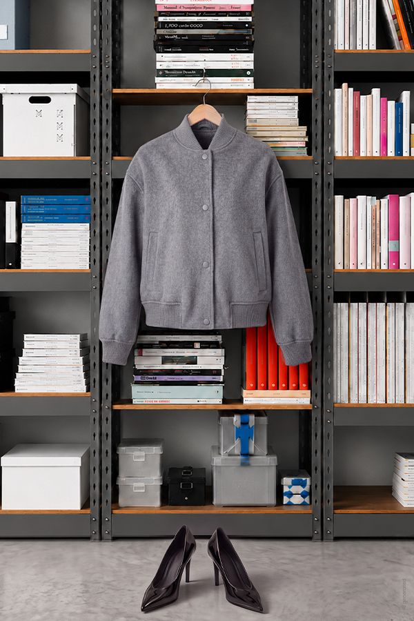 Bomberjacke aus Doubleface-Gewebe