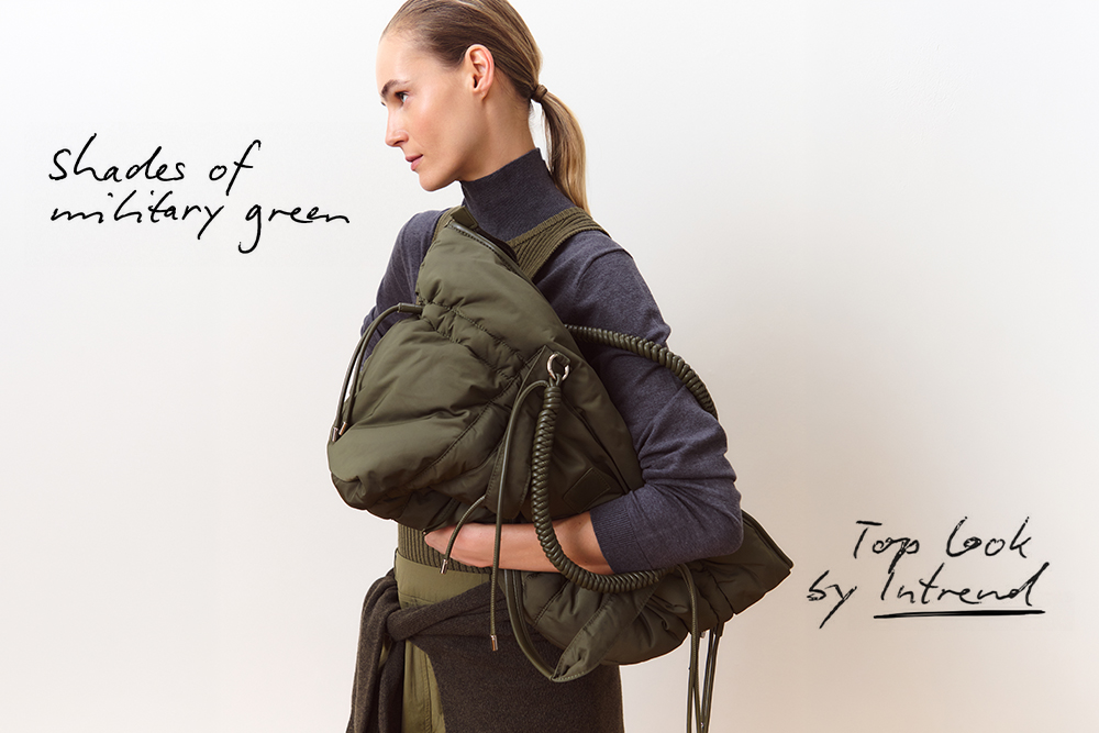 Grüne gesteppte Tasche