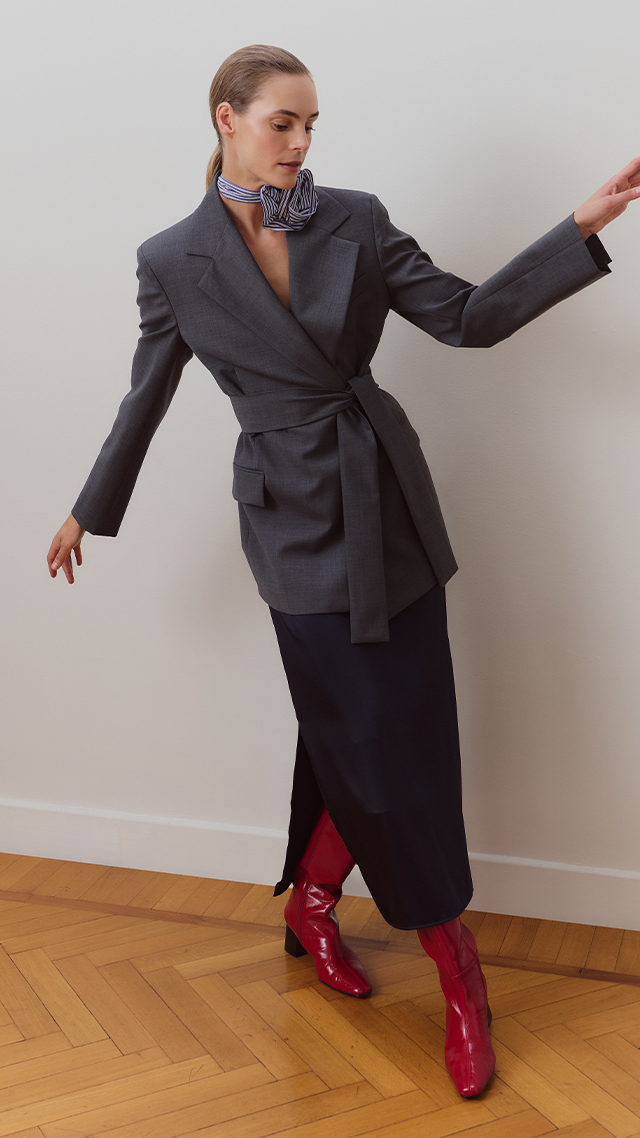 Blazer A Portafoglio Grigio Intrend