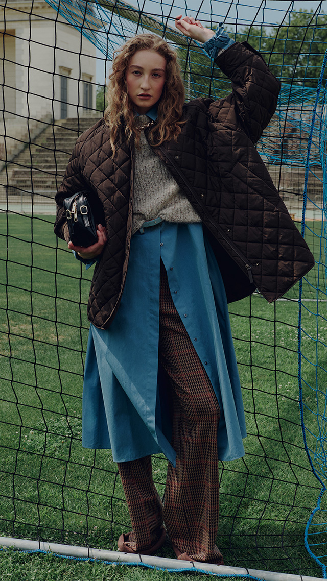Steppjacke aus wasserabweisendem Taft